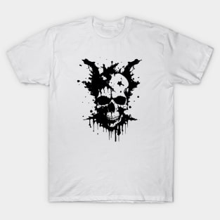 skull painted black T-Shirt